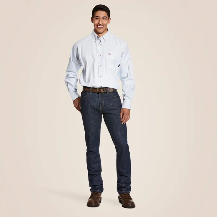 FR Twill DuraStretch Work Shirt White Multi Men Ariat Workwear FR Twill DuraStretch Work Shirt White Multi Men Ariat Workwear