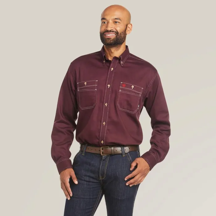 FR Vented Work Shirt Malbec Men Ariat Workwear