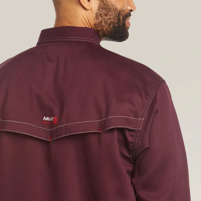 FR Vented Work Shirt Malbec Men Ariat Workwear FR Vented Work Shirt Malbec Men Ariat Workwear