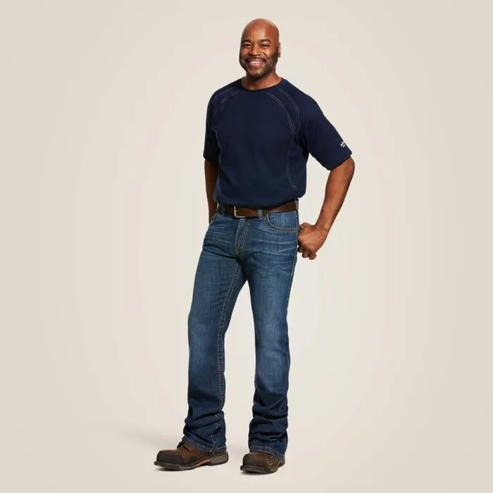 FR Work Crew TShirt Navy Men Ariat Workwear FR Work Crew TShirt Navy Men Ariat Workwear