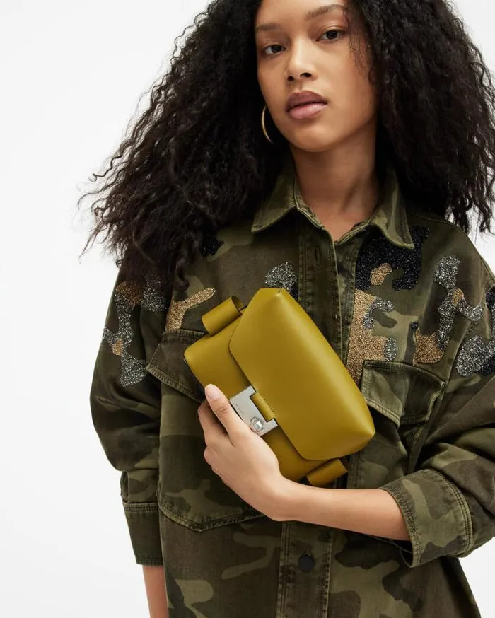 Frankie 3In1 Leather Bag Sap Green Women AllSaints Handbags and Wallets