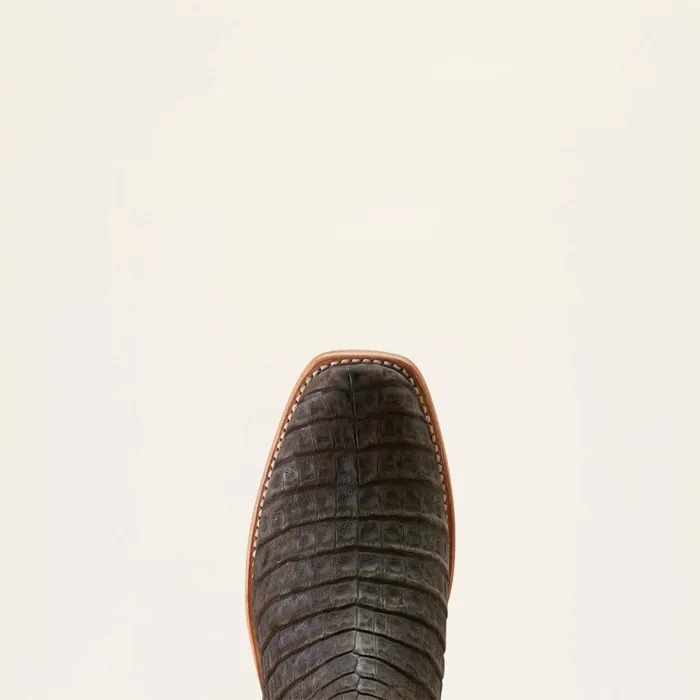 Futurity Finalist Cowboy Boot Brushed Chocolate Caiman Belly Washed Gold Men Ariat Western Boots Futurity Finalist Cowboy Boot Brushed Chocolate Caiman Belly Washed Gold Men Ariat Western Boots