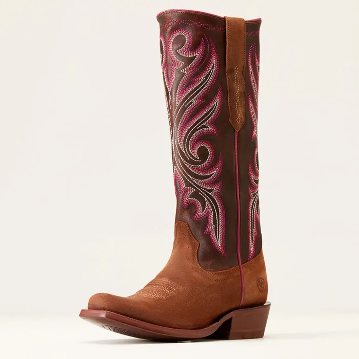 Futurity Starlight StretchFit Western Boot Terracotta Roughout Women Ariat Western Boots