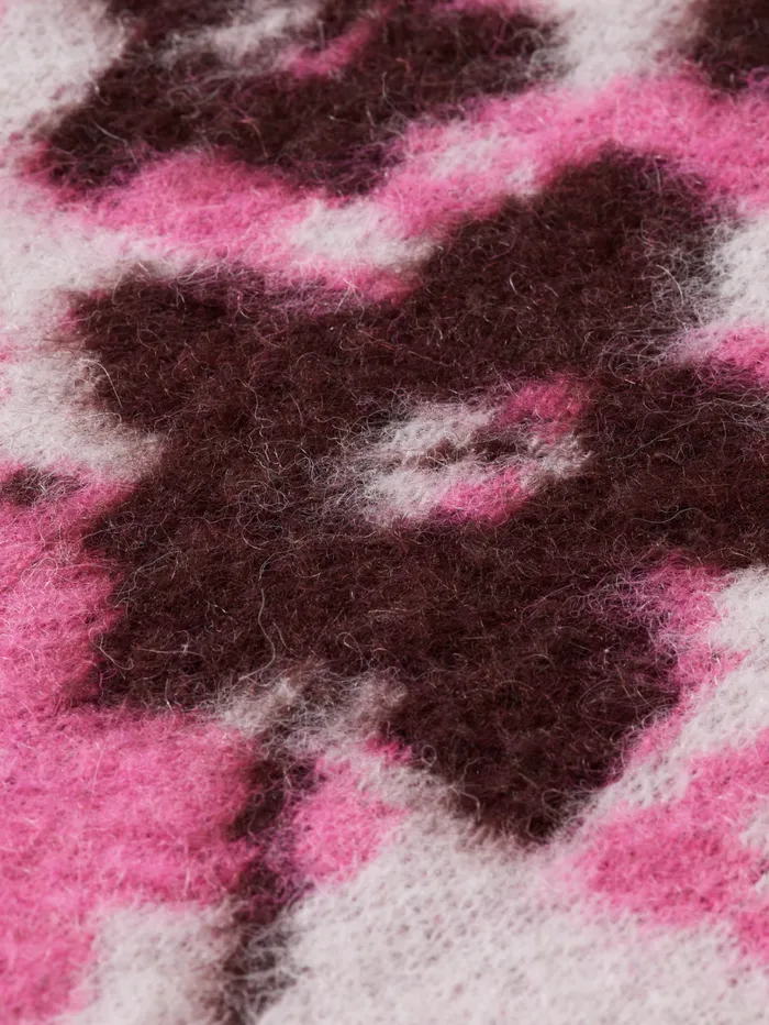 FUZZY JACQUARD MID LENGTH CARDIGAN Winter Floral Women Scotch and Soda Knitwear FUZZY JACQUARD MID LENGTH CARDIGAN Winter Floral Women Scotch and Soda Knitwear