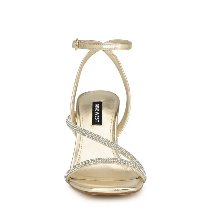 Gaden Ankle Strap Sandals Platino Women Nine West Dress Gaden Ankle Strap Sandals Platino Women Nine West Dress