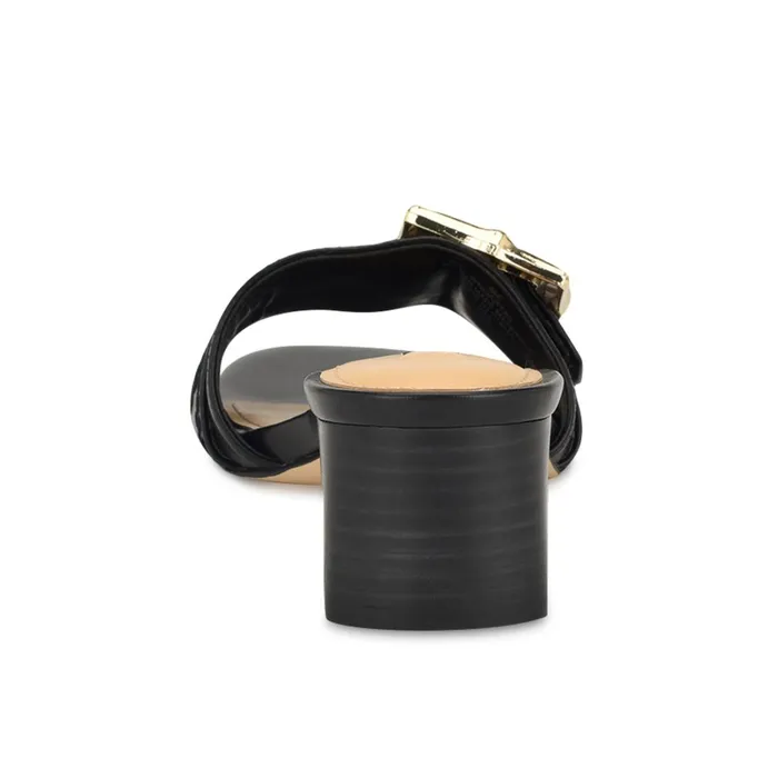Garta Buckle Slide Sandals Black Women Nine West Dress Garta Buckle Slide Sandals Black Women Nine West Dress