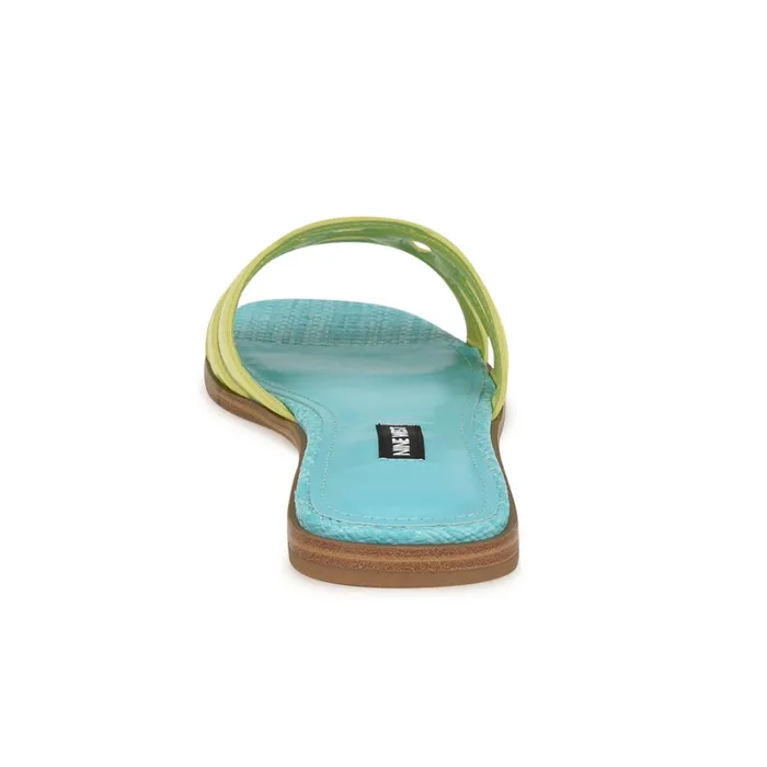 Geena Flat Slide Sandals Yellowblue Women Nine West Casual Geena Flat Slide Sandals Yellowblue Women Nine West Casual
