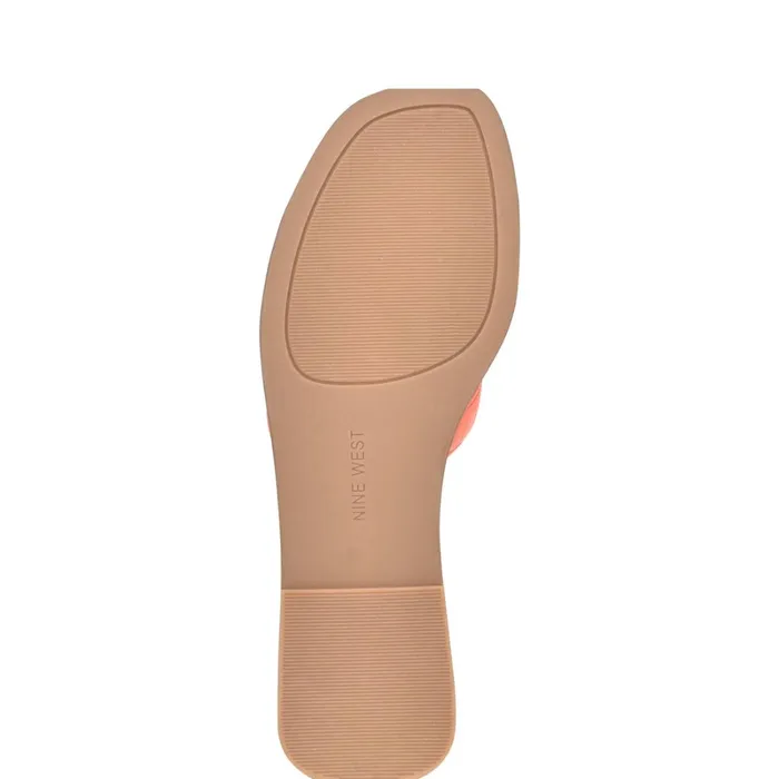 Germani Flat Slide Sandals Orange Croco Women Nine West Sandals Germani Flat Slide Sandals Orange Croco Women Nine West Sandals