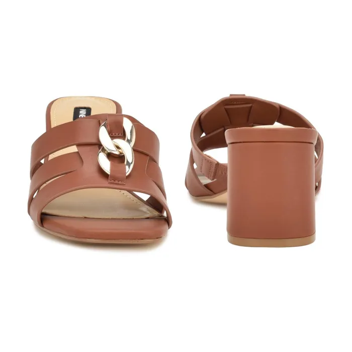 Gipper Heeled Slide Sandals Rich Coffee Women Nine West Heeled Gipper Heeled Slide Sandals Rich Coffee Women Nine West Heeled
