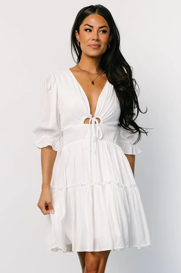 Gisela Short Dress Off White Women Baltic Born Short Dresses Gisela Short Dress Off White Women Baltic Born Short Dresses