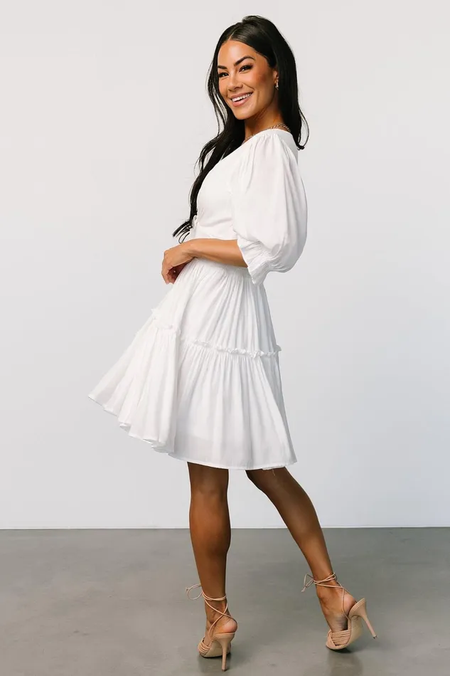 Gisela Short Dress Off White Women Baltic Born Short Dresses Gisela Short Dress Off White Women Baltic Born Short Dresses