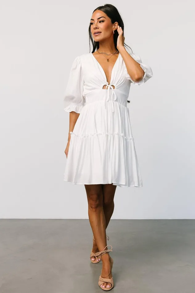 Gisela Short Dress Off White Women Baltic Born Short Dresses Gisela Short Dress Off White Women Baltic Born Short Dresses