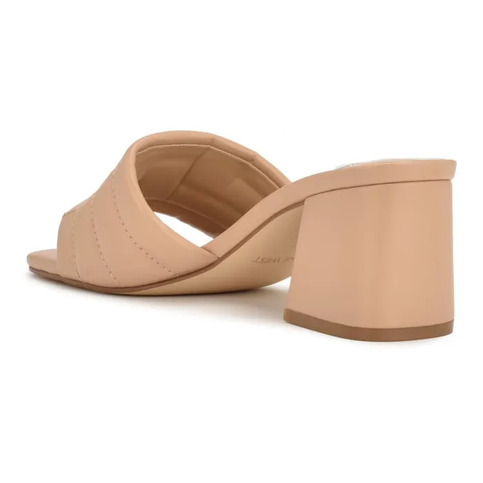 Glenra Heeled Slide Sandals Light Pink Women Nine West Low Heel Glenra Heeled Slide Sandals Light Pink Women Nine West Low Heel