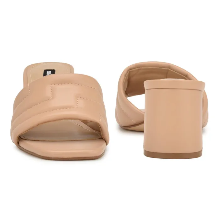 Glenra Heeled Slide Sandals Light Pink Women Nine West Low Heel Glenra Heeled Slide Sandals Light Pink Women Nine West Low Heel