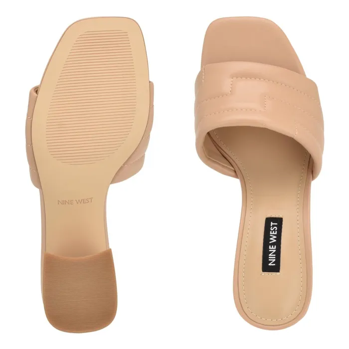 Glenra Heeled Slide Sandals Light Pink Women Nine West Low Heel Glenra Heeled Slide Sandals Light Pink Women Nine West Low Heel