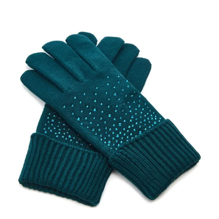 Gloves Women Moda In Pelle Praticioglove Teal Textile Gloves Women Moda In Pelle Praticioglove Teal Textile