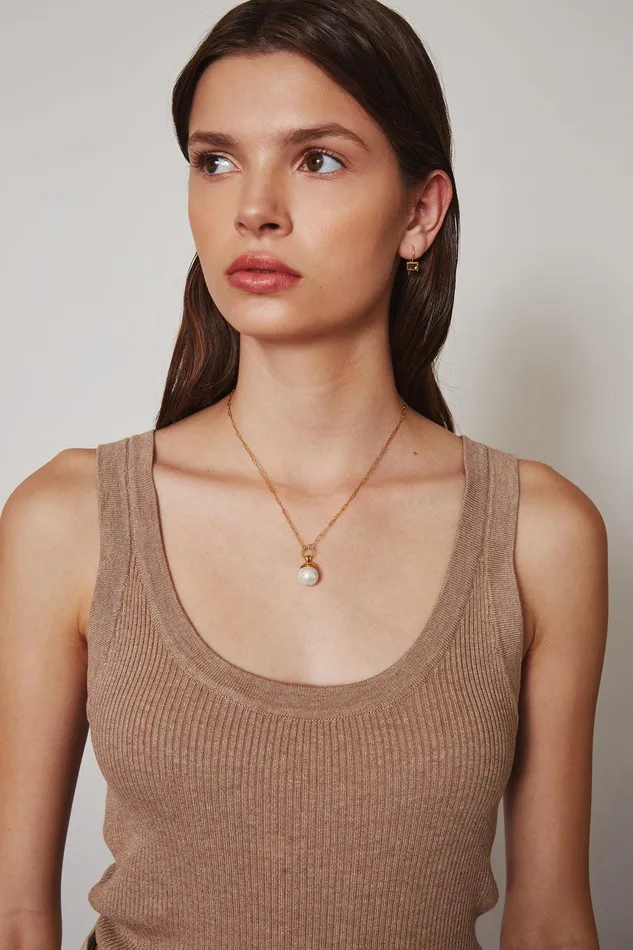 Gold Dipped Pearl Pendant Necklace Women Chan Luu Necklaces