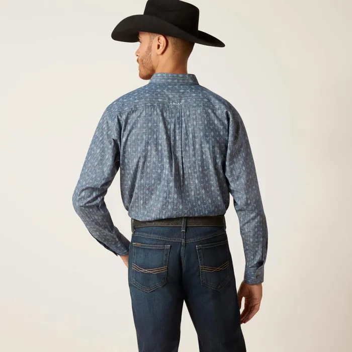 Graham Classic Fit Shirt Blue Men Ariat Button Down Shirts Graham Classic Fit Shirt Blue Men Ariat Button Down Shirts