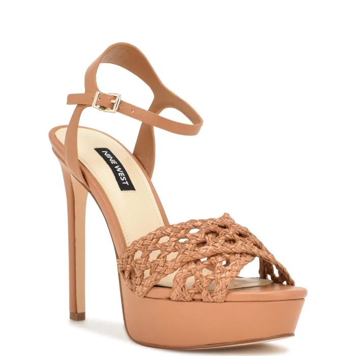 Grecia Platform Sandals Medium Natural Women Nine West High Heels Grecia Platform Sandals Medium Natural Women Nine West High Heels