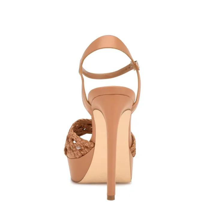 Grecia Platform Sandals Medium Natural Women Nine West High Heels Grecia Platform Sandals Medium Natural Women Nine West High Heels