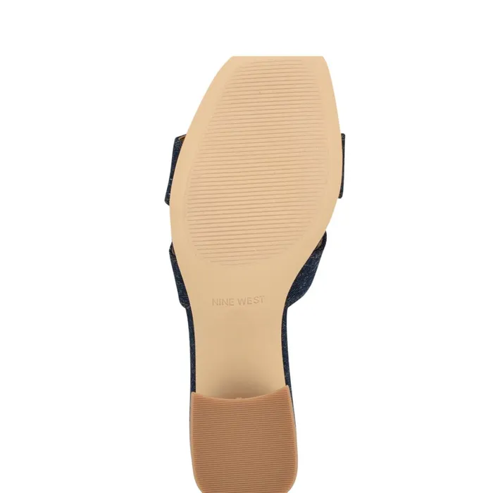 Griselda Block Heel Sandals Denim Women Nine West Heeled Griselda Block Heel Sandals Denim Women Nine West Heeled