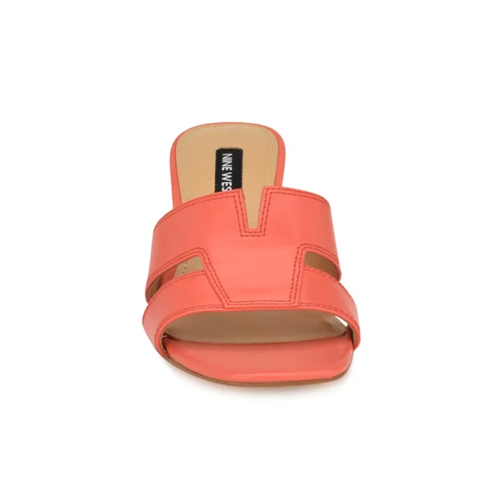 Griselda Block Heel Sandals Orange Women Nine West Heeled Griselda Block Heel Sandals Orange Women Nine West Heeled