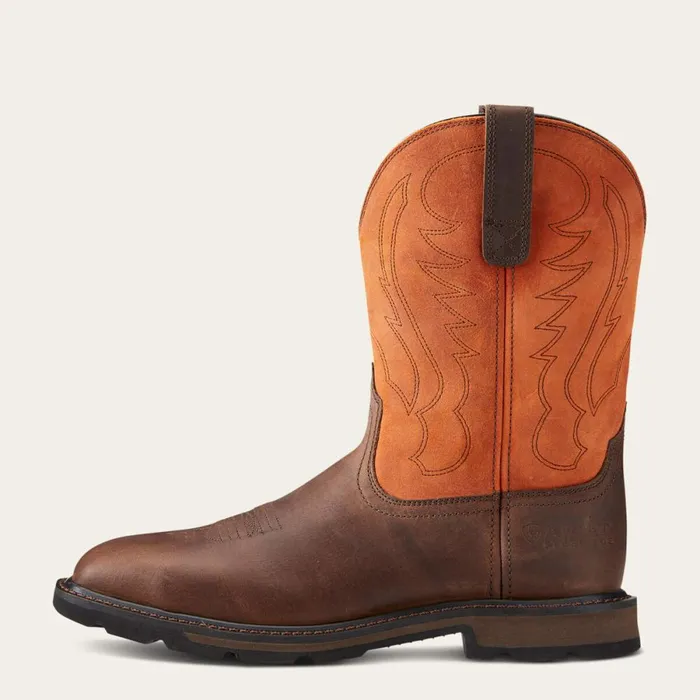 Groundbreaker Wide Square Toe Steel Toe Work Boot Brown Ember Men Ariat Work Boots Groundbreaker Wide Square Toe Steel Toe Work Boot Brown Ember Men Ariat Work Boots