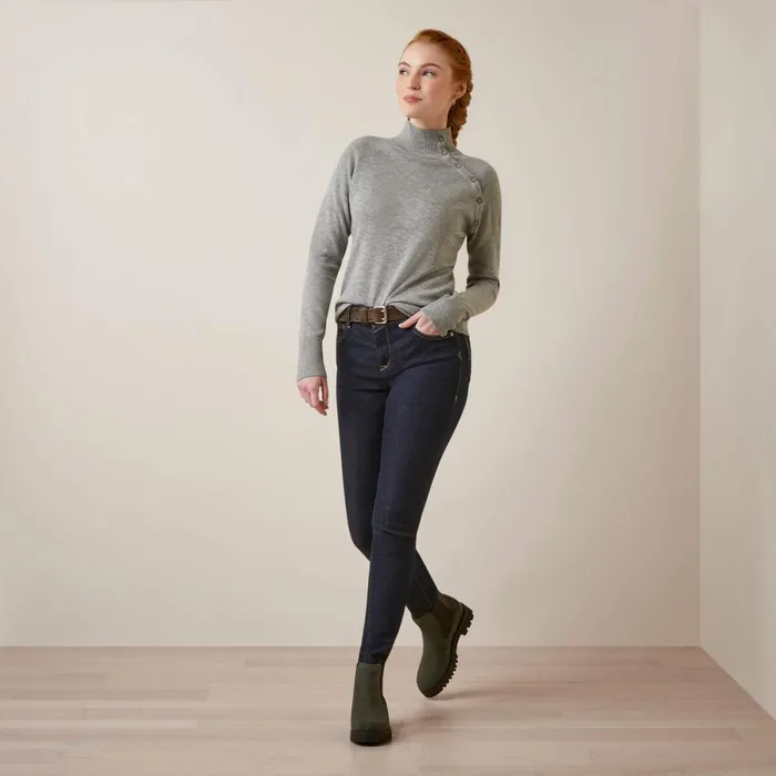 Half Moon Bay Sweater Heather Grey Women Ariat Sweaters and Cardigans Half Moon Bay Sweater Heather Grey Women Ariat Sweaters and Cardigans