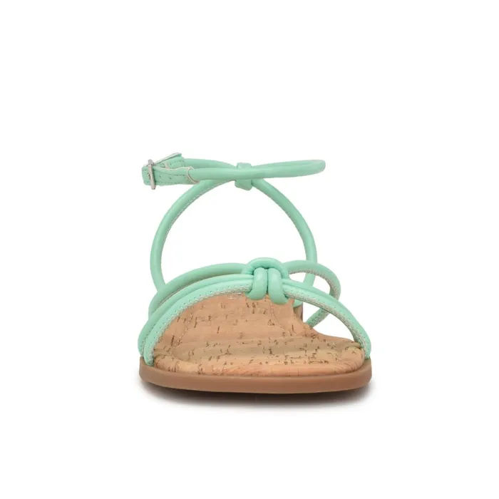 Hanklee Ankle Strap Flat Sandals Mint Green Women Nine West Flats Hanklee Ankle Strap Flat Sandals Mint Green Women Nine West Flats