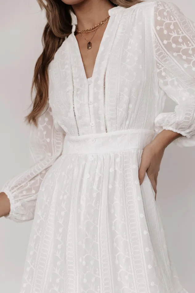Harmony Embossed Dress Off White Women Baltic Born Bridal Harmony Embossed Dress Off White Women Baltic Born Bridal