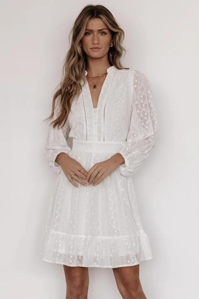 Harmony Embossed Dress Off White Women Baltic Born Bridal Harmony Embossed Dress Off White Women Baltic Born Bridal