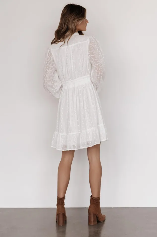 Harmony Embossed Dress Off White Women Baltic Born Bridal Harmony Embossed Dress Off White Women Baltic Born Bridal