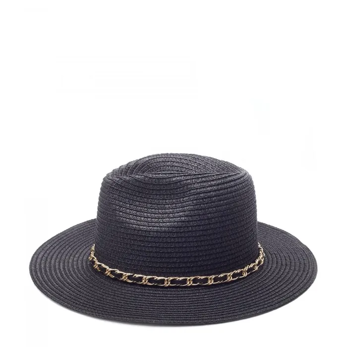 Hats Women Moda In Pelle Portofino Hat Black Textile