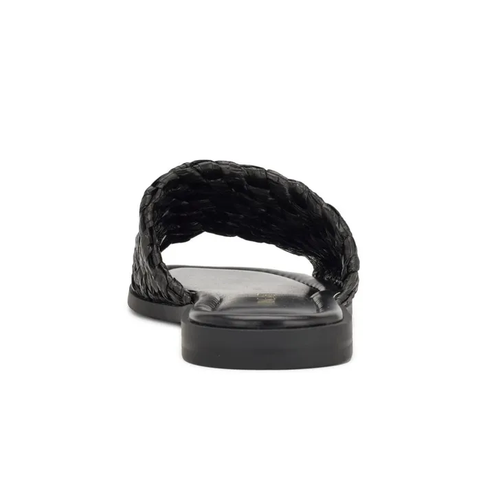 Havah Flat Slide Sandals Black Women Nine West Low Heel Havah Flat Slide Sandals Black Women Nine West Low Heel