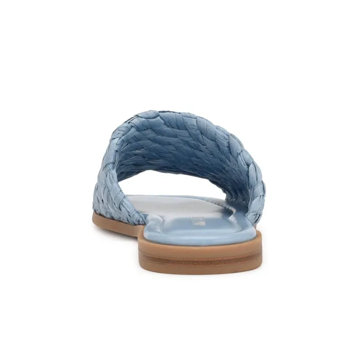 Havah Flat Slide Sandals Mist Blue Women Nine West Sandals Havah Flat Slide Sandals Mist Blue Women Nine West Sandals