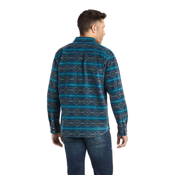 Hawkeye Corduroy Retro Fit Shirt Sylvan Teal Men Ariat Button Down Shirts Hawkeye Corduroy Retro Fit Shirt Sylvan Teal Men Ariat Button Down Shirts