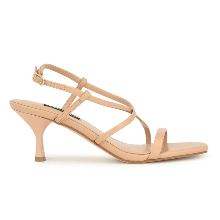 Haya Strappy Sandals Warm Blush Women Nine West Heeled