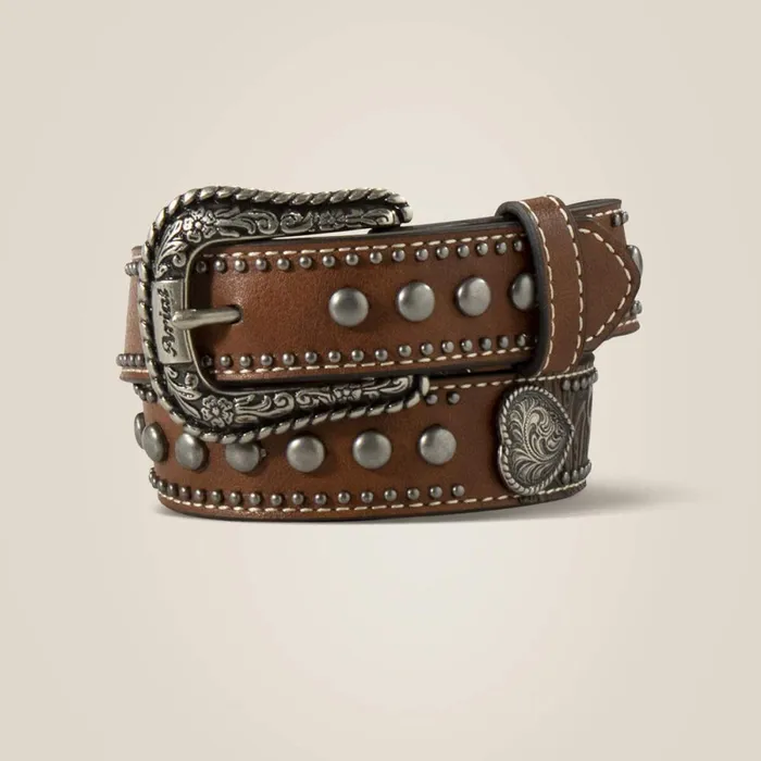 Heart Medallion Belt Brown Kids Ariat Belts