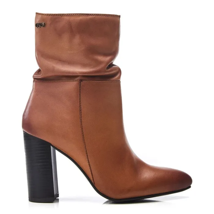 Heeled And Wedge Boots Women Moda In Pelle Bsoleful BPromi Tan Leather