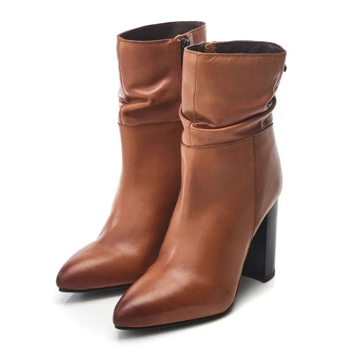 Heeled And Wedge Boots Women Moda In Pelle Bsoleful BPromi Tan Leather