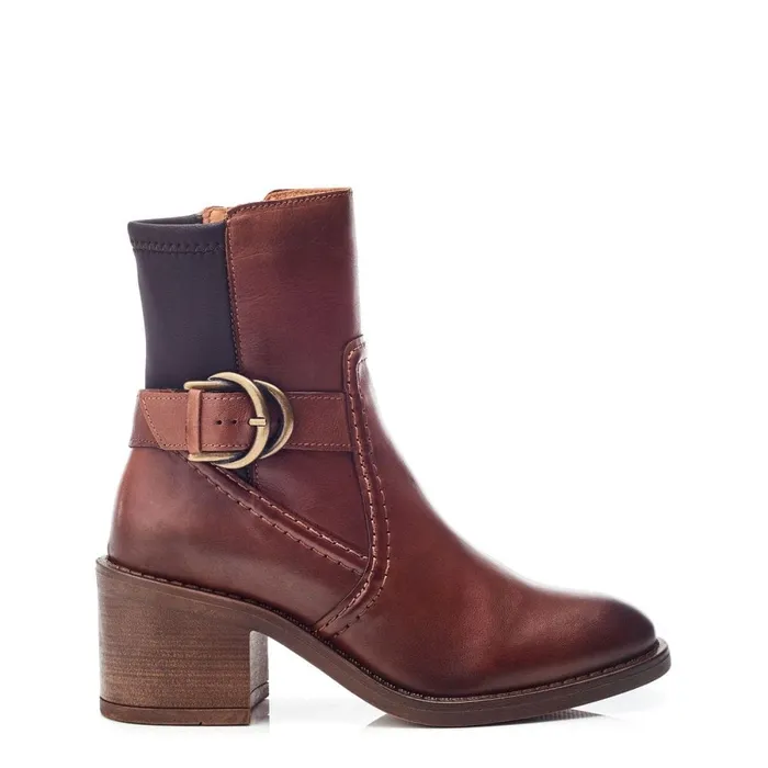 Heeled And Wedge Boots Women Moda In Pelle Paris Tan Leather