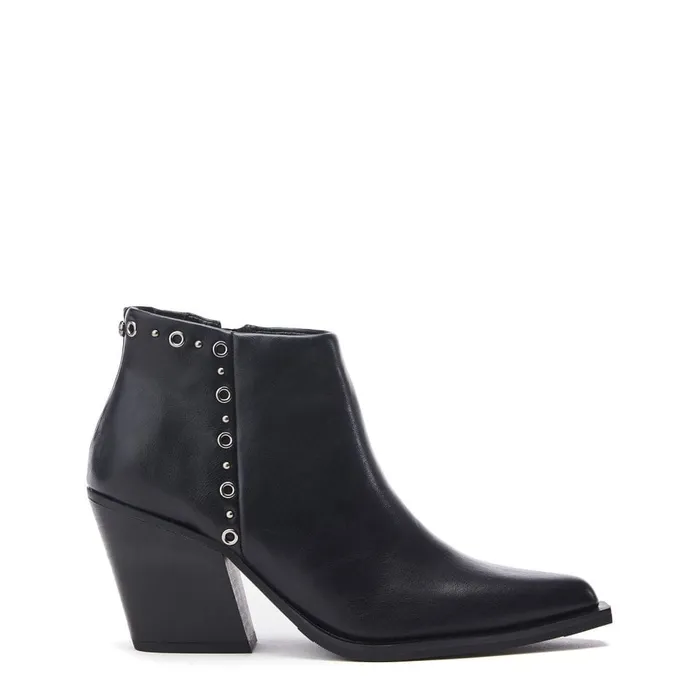 Heeled And Wedge Boots Women Moda In Pelle Penza Black Porvair