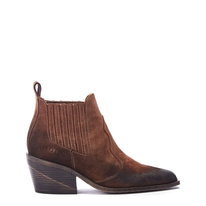 Heeled And Wedge Boots Women Moda In Pelle Shoon Sh Alto Tan Suede