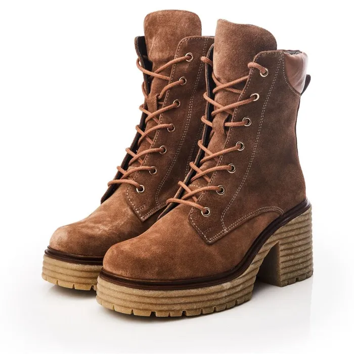 Heeled And Wedge Boots Women Moda In Pelle Shoon Sh Arenal Tan Suede