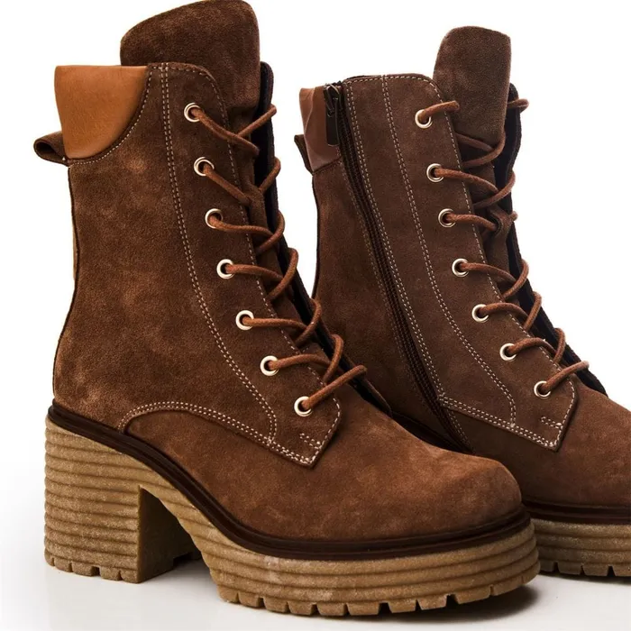 Heeled And Wedge Boots Women Moda In Pelle Shoon Sh Arenal Tan Suede