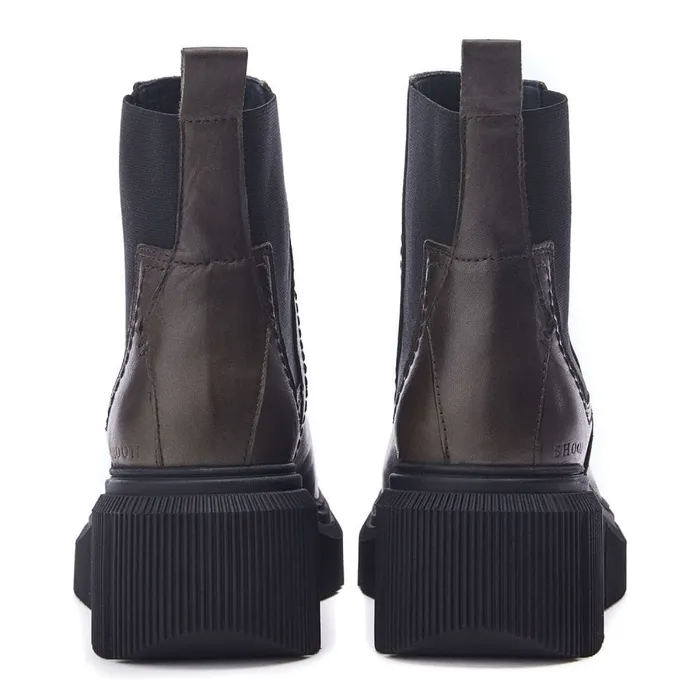 Heeled And Wedge Boots Women Moda In Pelle Shoon Sh Otago Olive Leather