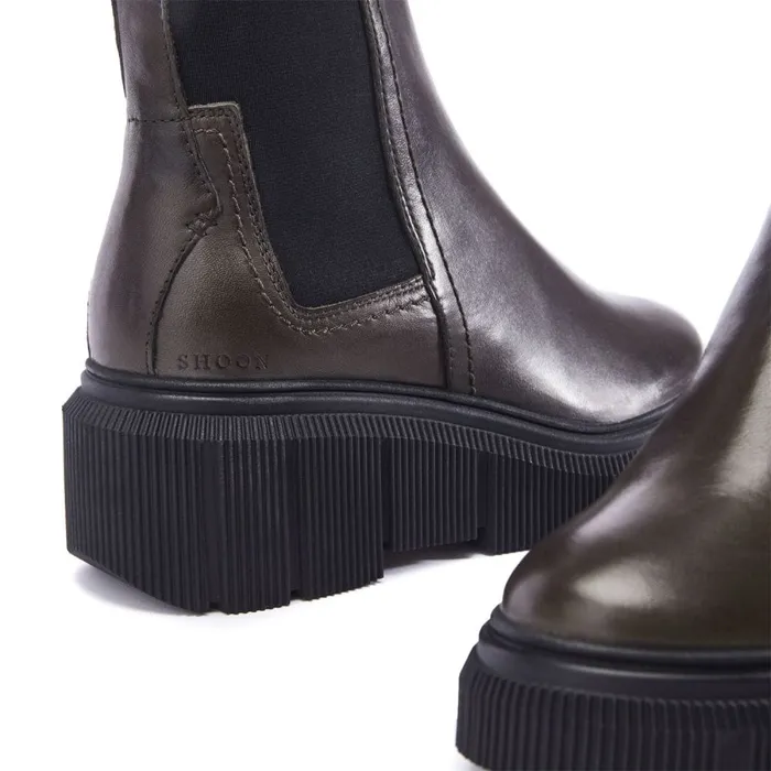 Heeled And Wedge Boots Women Moda In Pelle Shoon Sh Otago Olive Leather