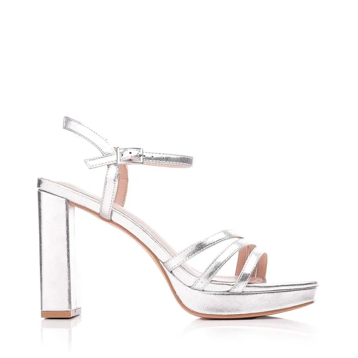 Heeled Sandals Women Moda In Pelle M By Moda Madelynn Silver Porvair
