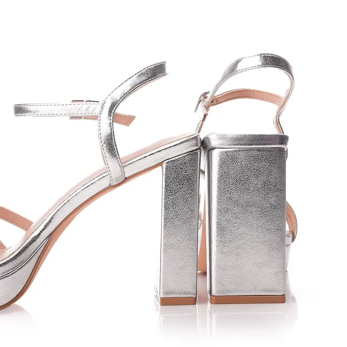 Heeled Sandals Women Moda In Pelle M By Moda Madelynn Silver Porvair