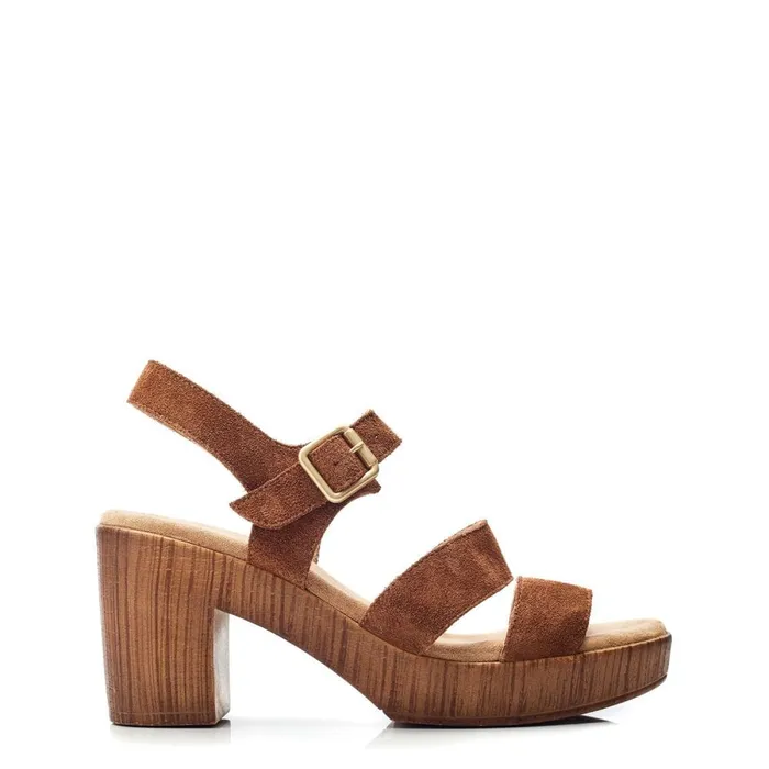 Heeled Sandals Women Moda In Pelle Moniqua Tan Suede